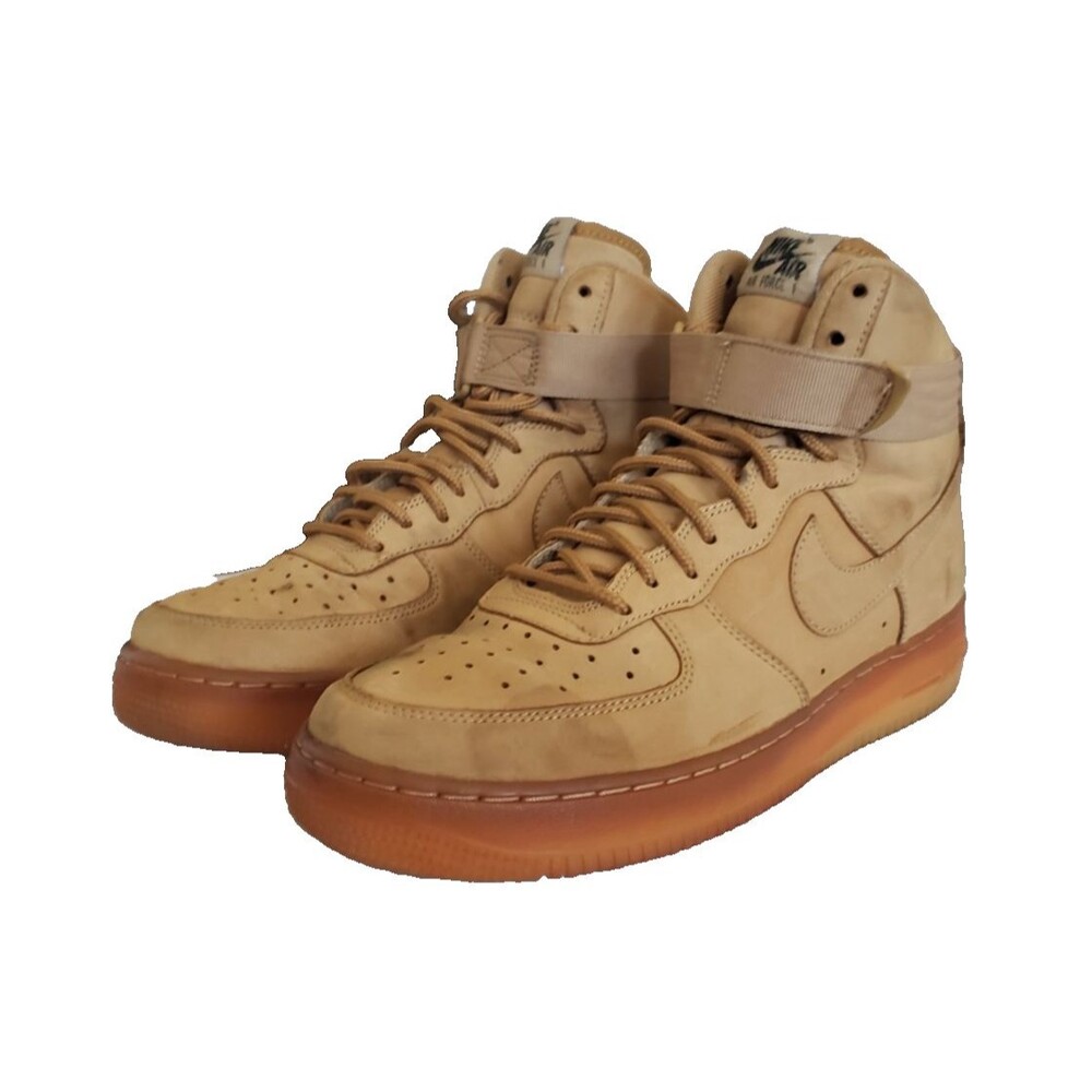Size 9 - NIKE AIR FORCE 1 HIGH 07 LV8 "WHEAT 2016" FLAX 806403-200
